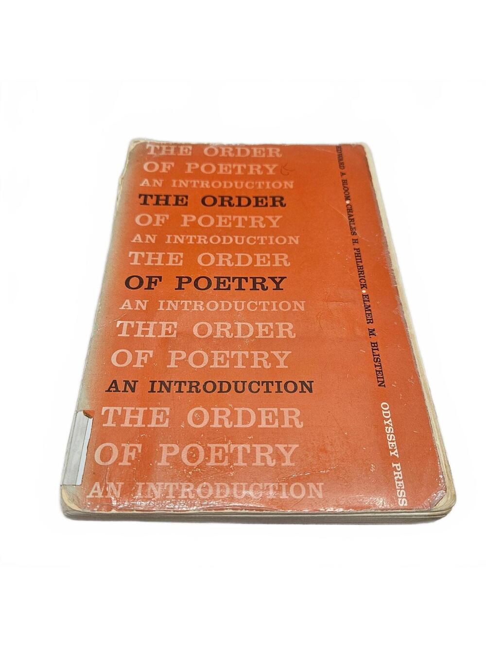 The Order of Poetry: An Introduction by Edward A. Bloom, Charles H. Fiedler